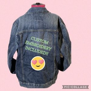Old Navy Kids Jean Jacket, I can custom embroider the back of it for you! ❤️